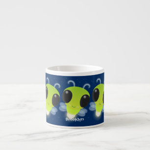 Xícara De Espresso Figura de desenho animado com inseto brilhante ver