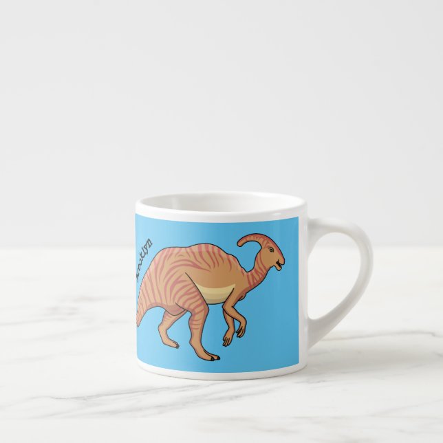 Xícara De Espresso Figura de desenho animado do dinossauro do parasau (Direita)