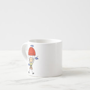 Xícara De Espresso Figura de pau de paraquedismo