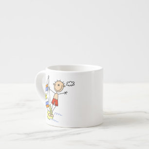 Xícara De Espresso Figura de pau de parasailing
