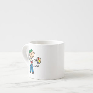 Xícara De Espresso Figura de Pau de Pintor