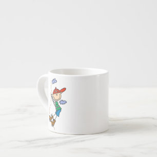 Xícara De Espresso Figura de Pau Escalando Rocha