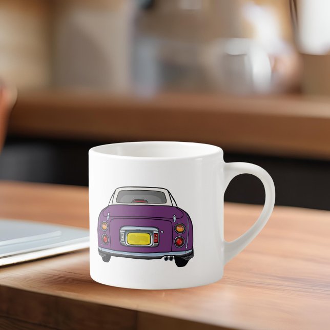 Xícara De Espresso Figuras Nome Purple Figaro Car Espresso Cup (How do you like your coffee in a morning? I like mine with a fig (on a little espresso coffee cup) )
