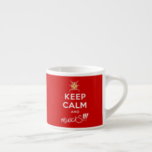 Xícara De Espresso Fique calmo e mudo!! &Branco