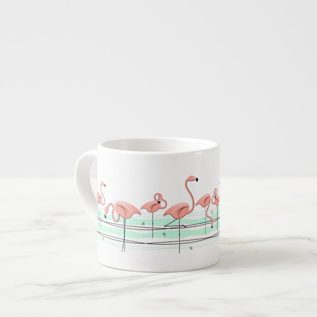 Xícara De Espresso Flamingo Ocean Line espresso mug (Frente Esquerda)
