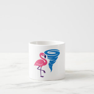 Xícara De Espresso Flamingo Tornado Bold Modern Graphic Art