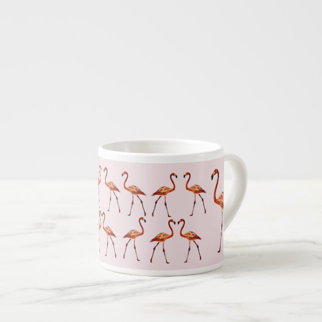 Xícara De Espresso Flamingos Desenhando Espresso Mug (Frente Esquerda)