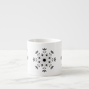 Xícara De Espresso Floco de neve de Natal moderno escandinavo