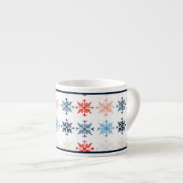 Xícara De Espresso Floco de neve do tempo do suéter
