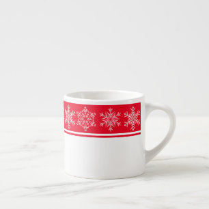 Xícara De Espresso Flocos de neve de Natal Espresso Mug