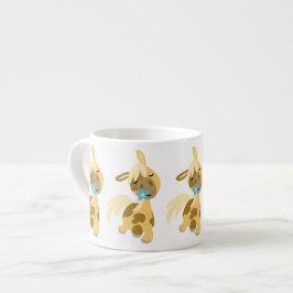 Xícara De Espresso Flor Azul e Pony Espresso Mug de Cartoon Bonito