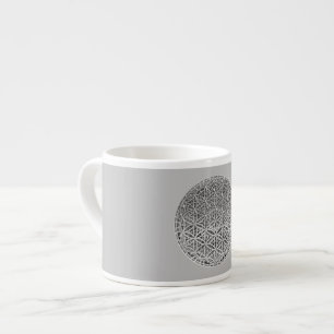 Xícara De Espresso FLOR DA VIDA - Prata Medal