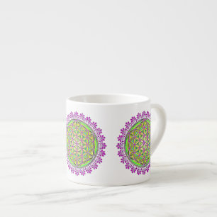 Xícara De Espresso Flor De Vida - Vintage Blossom Ornações 2