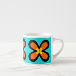 Xícara De Espresso flor gráfica corajosa CaféOlé 6oz. copo do café