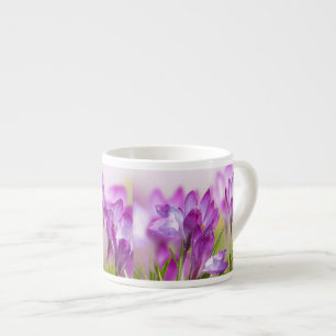 Xícara De Espresso Flor Selvagem Roxo de Verão China Espresso Mugs