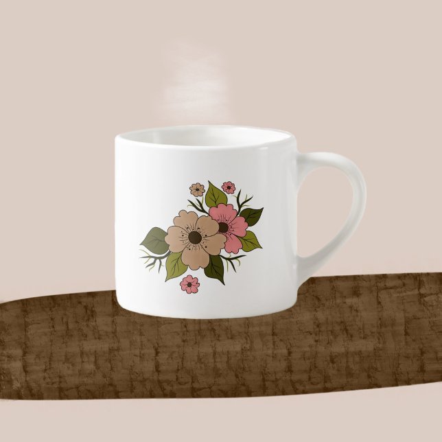 Xícara De Espresso Floração floral (Criador carregado)