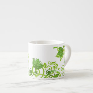 Xícara De Espresso Floral Espresso Mug-Green