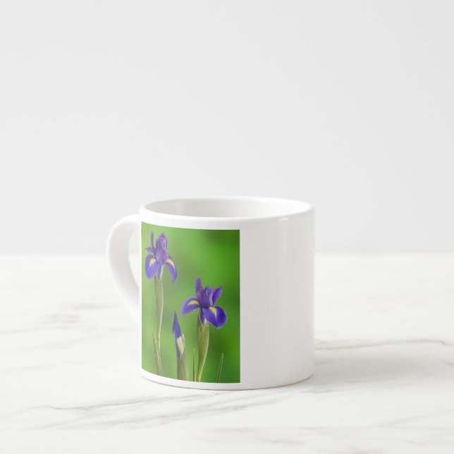 Xícara De Espresso Flores de Íris (Frente Esquerda)