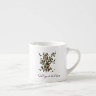 Xícara De Espresso Flores de Rododendro Personalizadas