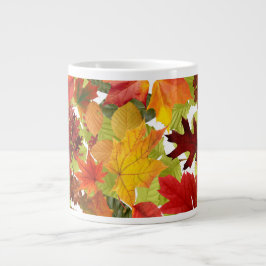 Xícara De Espresso Folhas de outono do outono
