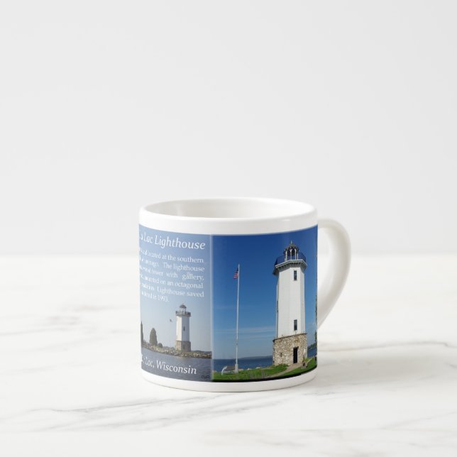 Xícara De Espresso Fond Du Lac Lighthouse espresso mug (Frente Esquerda)