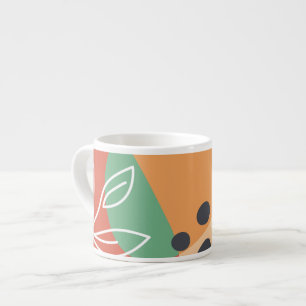 Xícara De Espresso formas artísticas abstrato boêmicas