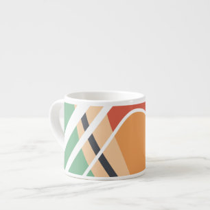 Xícara De Espresso Formas de abstrato retrô, trabalho de arte de cor