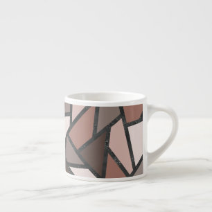 Xícara De Espresso Formas de vidro castanho manchado