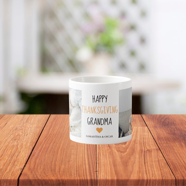 Xícara De Espresso Foto de Colagem Moderna Feliz Ação de Graças Vovó (Criador carregado)