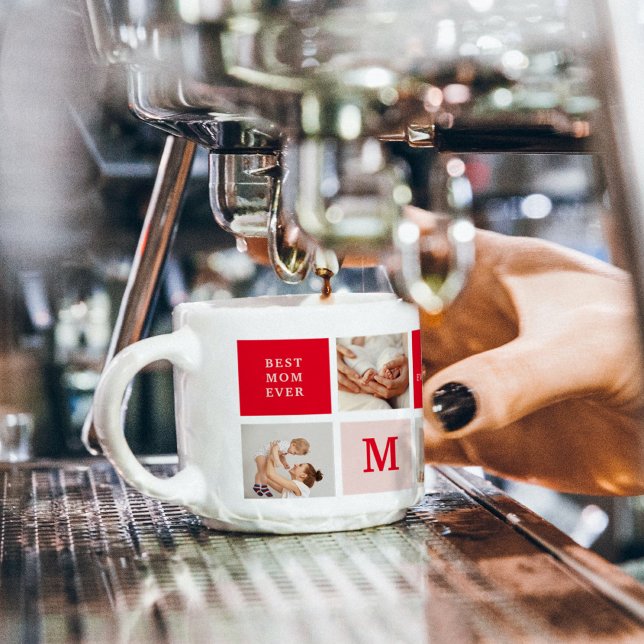 Xícara De Espresso Foto de Colagem Moderna Vermelha e Rosa, a melhor  (Criador carregado)
