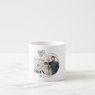 Xícara De Espresso Foto de tipografia de aniversário de neto e filho