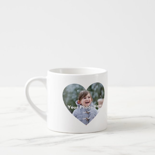 Xícara De Espresso Foto Espresso Em Forma De Coração Personalizada (Esquerda)