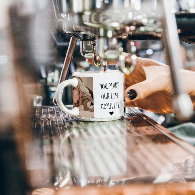 Xícara De Espresso Foto Moderna Dois | Você Faz Nossa Vida Completa (Criador carregado)
