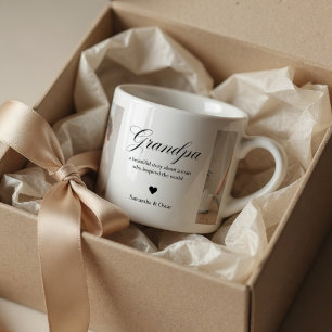 Xícara De Espresso Foto Personalizada do Vovô Avô Personalizado