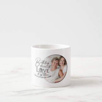 Xícara De Espresso Fotografia de Aniversário com Caligrafia Minimalis