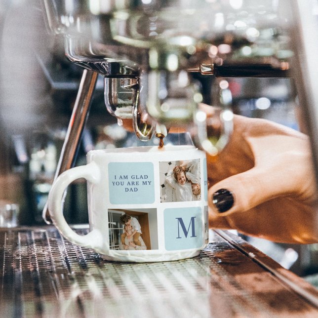 Xícara De Espresso Fotos de Colagem Moderna - Presente Azul dos Melho (Criador carregado)