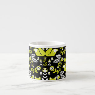 Xícara De Espresso Fox Nordic Scandinavian Folart Tablecloth