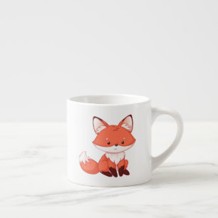 Xícara De Espresso Fox Vermelha de Cartoon