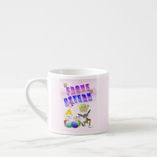Xícara De Espresso Frohe Ostern