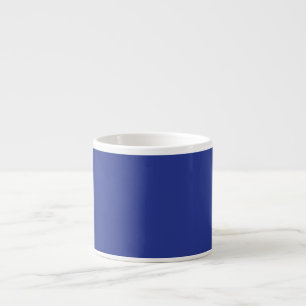 Xícara De Espresso Fundo Azul Escuro Sólido Design Minimalista Ousa