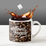 Xícara De Espresso Funny Witty Pun Caffeino Royale<br><div class="desc">Adicione um pouco de inteligência e inspiração à sua bebida favorita com esta caneca espresso, que contém as palavras "Caffeino Royale" em uma cama de café (um nó não tão sutil para um filme sobre um agente de inteligência britânico suave e maverick). A ideia perfeita de presente para amantes de...</div>