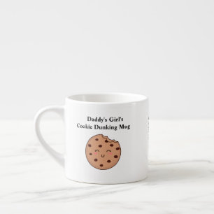 Xícara De Espresso Garota pai - Leite e biscoitos