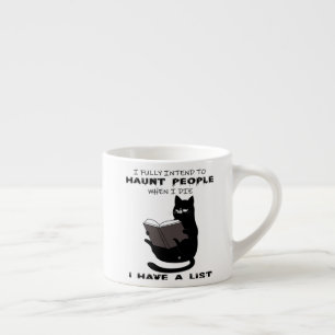 Xícara De Espresso GATO ENGRAÇADO, Ditos de Gato Negro Engraçado, L