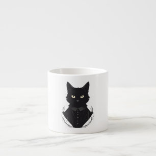 Xícara De Espresso Gato Negro Encantado de Salem