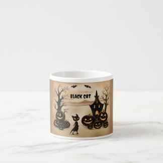 Xícara De Espresso Gato Negro por sua Maneira Assombrada