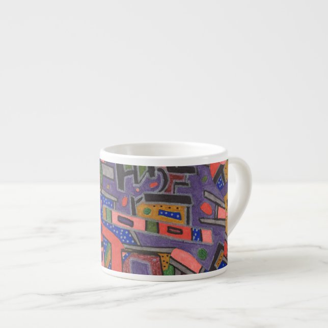 Xícara De Espresso Geo-Tech, abstrato (Frente Esquerda)