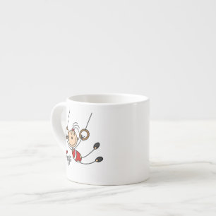 Xícara De Espresso Ginasta nas Argolas
