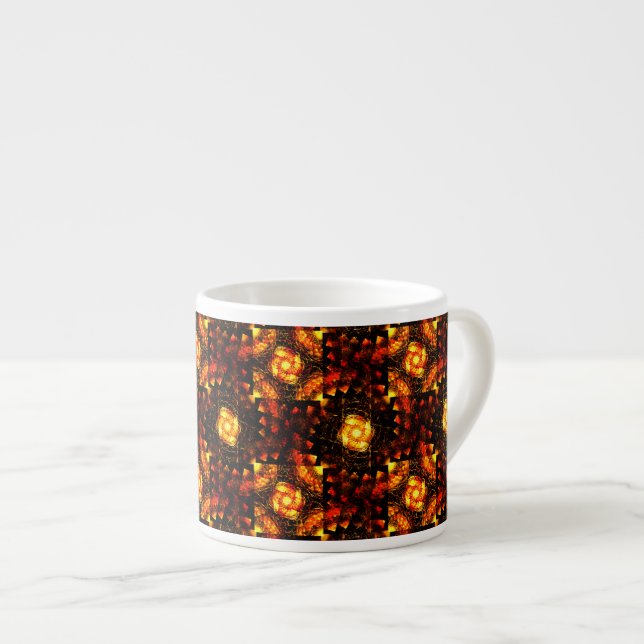 Xícara De Espresso Gold Modern Boho Elegant Abstract Art Pattern #506 (Frente Esquerda)