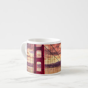 Xícara De Espresso Golden gate bridge em San Francisco, Califórnia