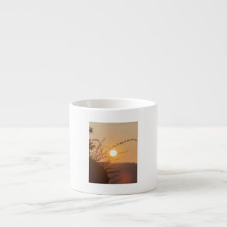 Xícara De Espresso Golden Sunset Serenity – Nature Inspired Coffee Mu